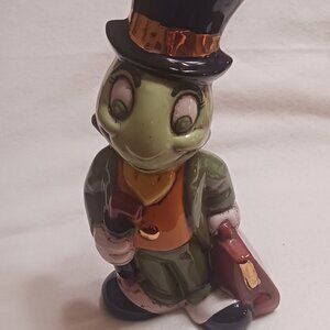 Vintage 60's -70's Era Ceramic / Porcelain 9 1/2 Inch Jiminy Cricket Figurine
